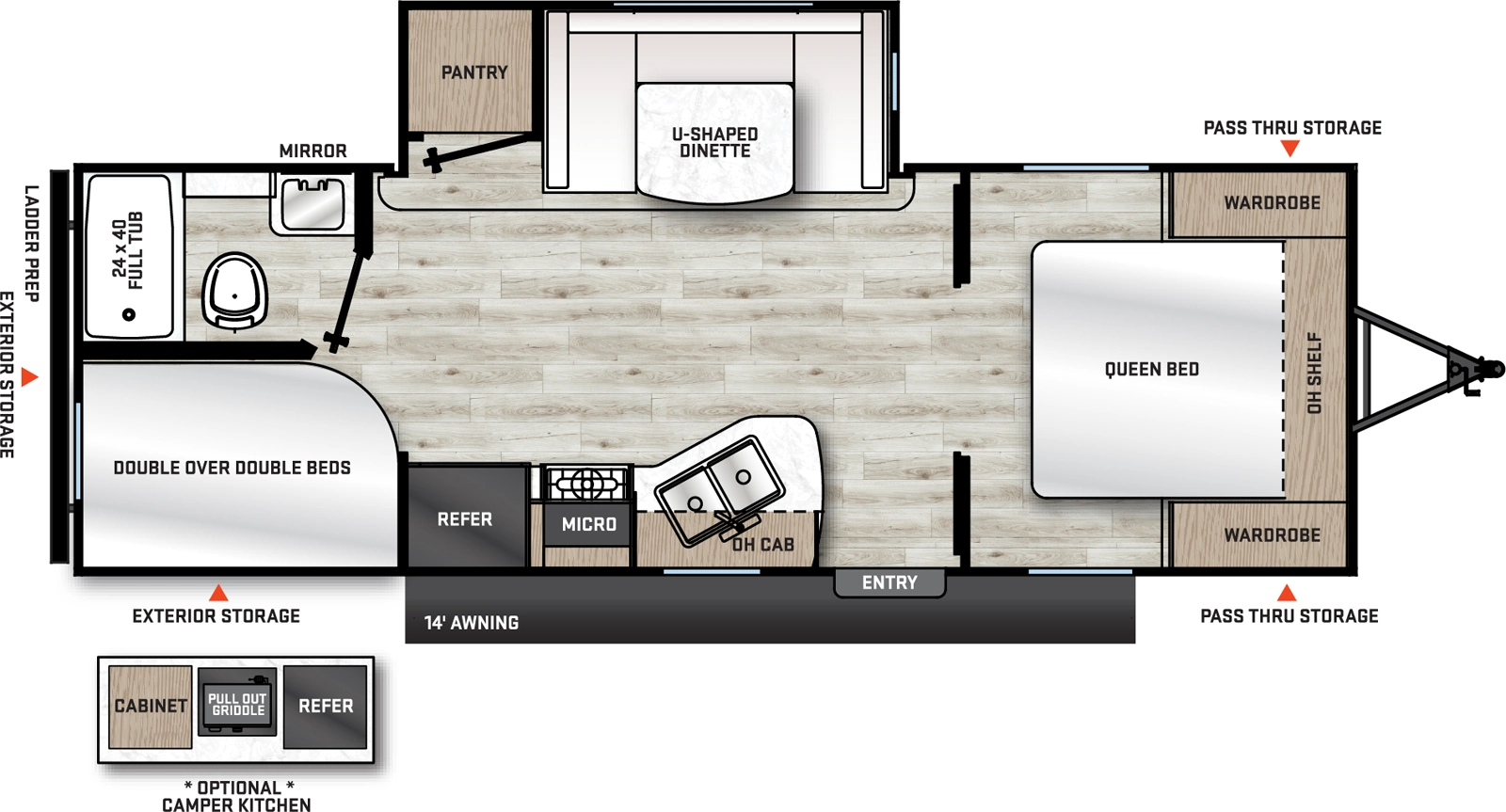 Catalina Summit Series 8 231BHS Floorplan